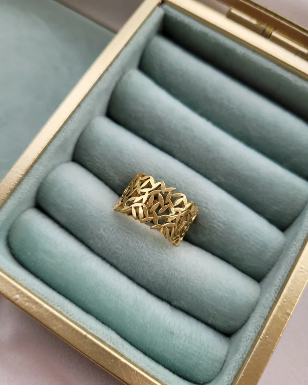 Yaprak Detaylı Yüzük