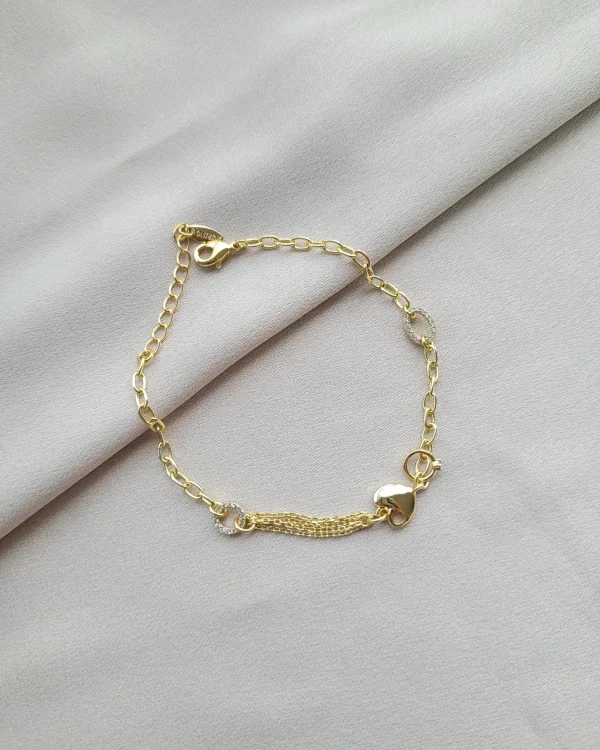 Zarif Kalp Detaylı Vip Bileklik