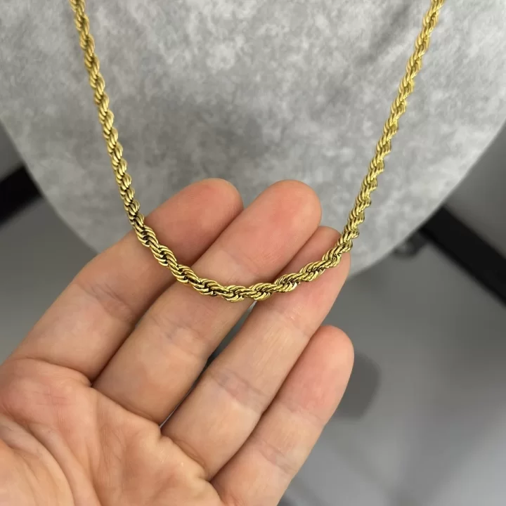 Çelik 4 mm Burgu Kolye (60 cm)