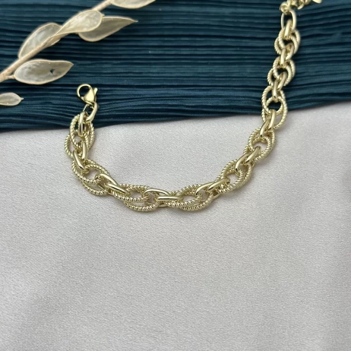 14K Gold Sarmal Vip Bileklik (18.5+5 cm)