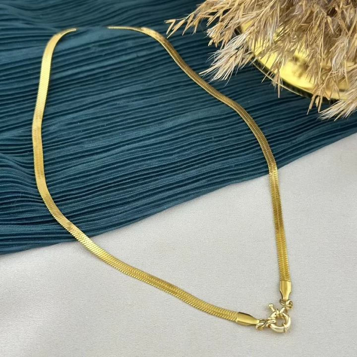 Dümen Kilit İtalyan Ezme Zincir (40 cm)