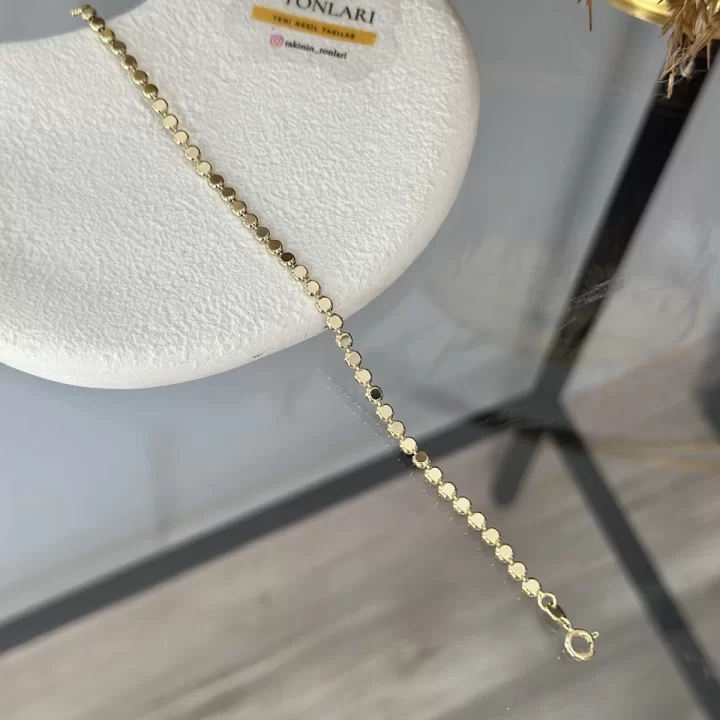 Gold Ezme Pullu XP Bileklik (19 cm)