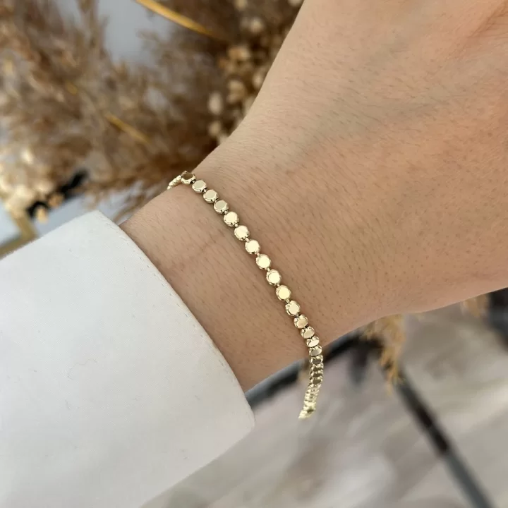 Gold Ezme Pullu XP Bileklik (19 cm)