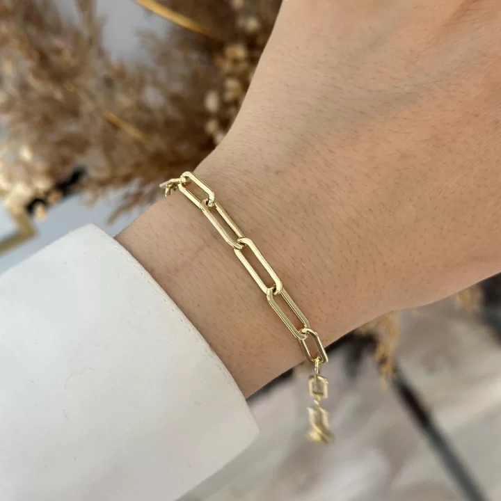 Gold Ataç Model XP Zincir Bileklik (18+3 cm)