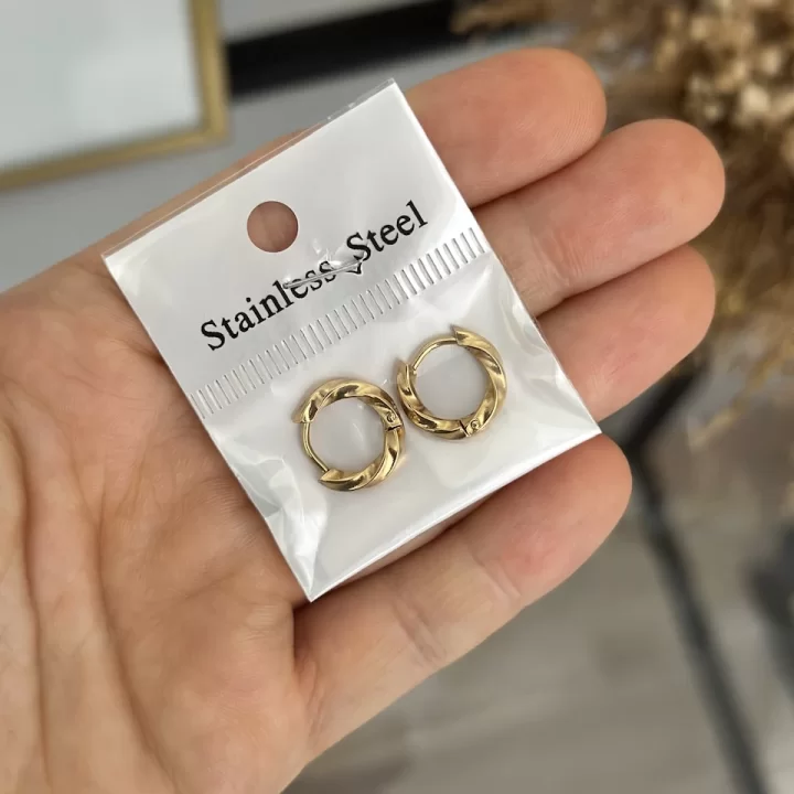 Çocuk Minimal Burgu Halka Küpe
