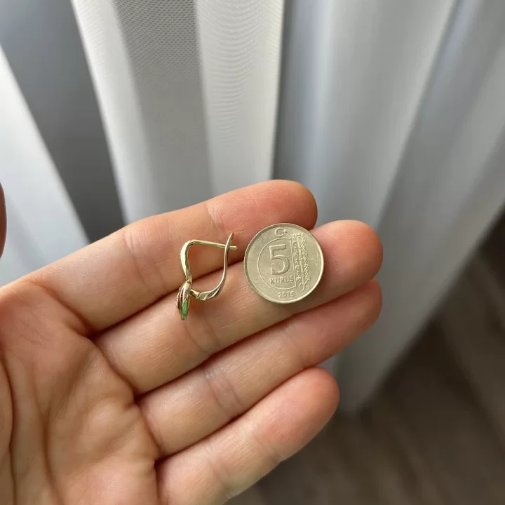 Çocuk Minimal Kalpli XP Halka Küpe