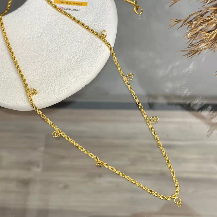 7’si Bir Yerde Kulplu Zincir (80 cm)
