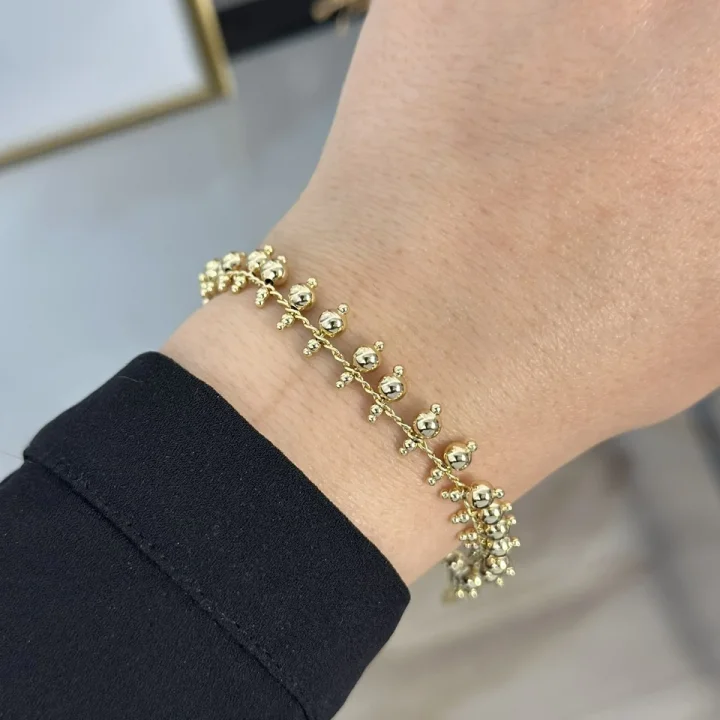 XP Gold Zarif Topçuklu Bileklik (17+3 cm)