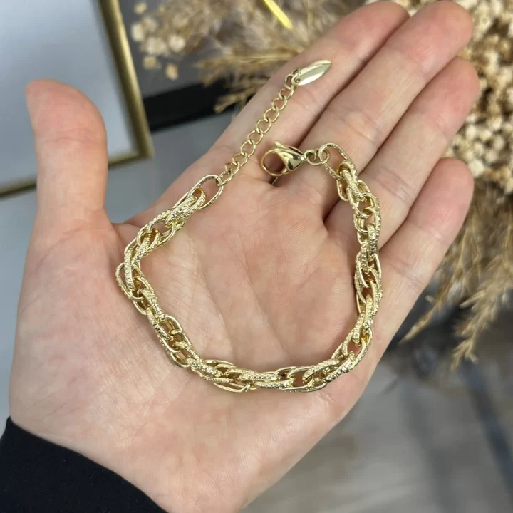 XP Gold Geçişli Zincir Bileklik