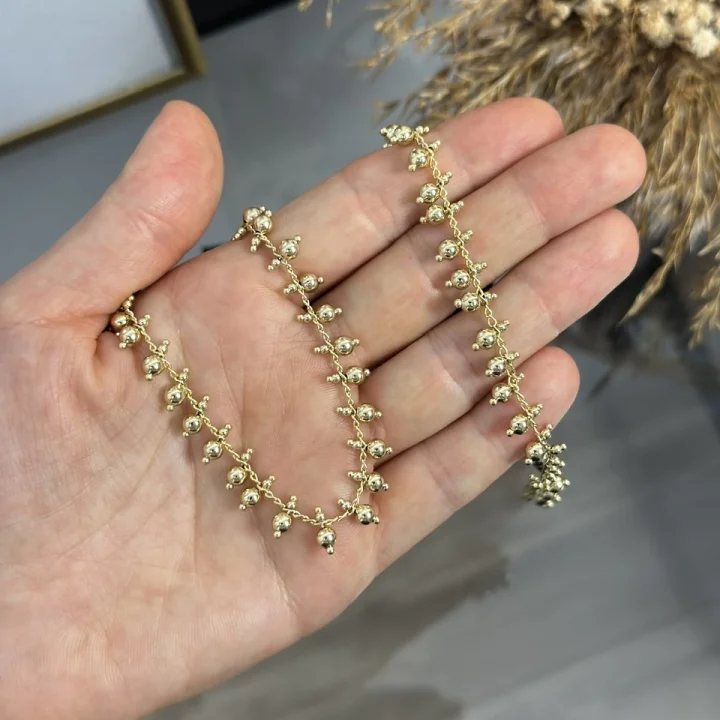 XP Gold Topçuklu Kolye-Bileklik Set