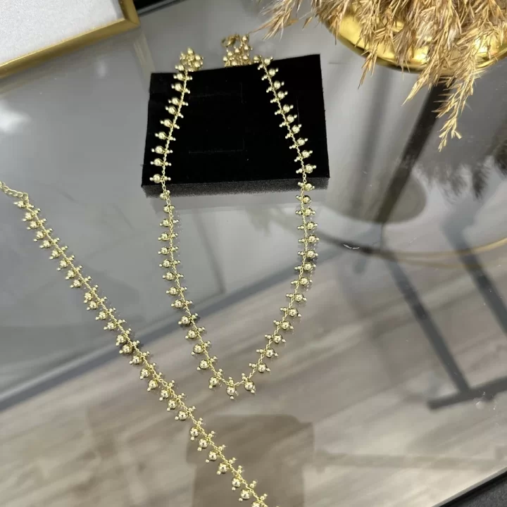 XP Gold Topçuklu Kolye-Bileklik Set