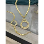 22 Ayar Tam Altınlık Kolye-Yarımlık Bileklik Kombini