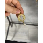 Gram Altınlık İncili Yuvarlak Çerçeve