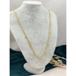 22 Ayar Beşi Bir Yerde Kulplu Sade Zincir (60 cm)