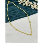 22 Ayar Beşi Bir Yerde Kulplu Sade Zincir (60 cm)