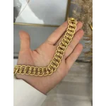 22 Ayar Çift Sıra Kumlu Geçişli Samanyolu Bileklik (19 cm)