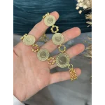 22 Ayar Dorikalı 6 Çeyrek-1 Yarım Altınlı Kolye