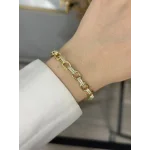 XP Gold Taşlı Oval Geçişli Bileklik