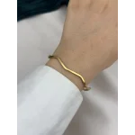 Zikzak Çelik Ajda Bilezik (6.5 cm)