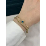 Burgu Zincirli Nazarlı Topçuk Bileklik