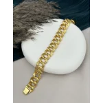 22 Ayar Çizgi Dokulu Samanyolu Bileklik (19 cm)