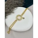 22 Ayar Çeyreklik Taşlı Dorika Bileklik