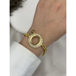 22 Ayar Çeyreklik Taşlı Dorika Bileklik