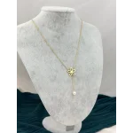 İncili Çiçek Kolye (45 cm)