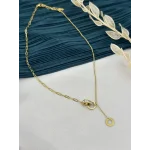 Halka Geçişli Taşlı Kolye (45 cm)