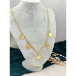 22 Ayar Beşi Bir Yerde Çeyrekli Kulplu Kolye (60 cm)