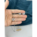 İthal Baget Taşlı Kalpli Set
