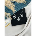 İthal Baget Taşlı Kalpli Set
