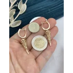 İşlemeli Bakır Ton Vip Küpe
