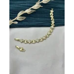 14K Gold Taşlı Trend Vip Bileklik (17+2 cm)