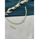 14K Gold Taşlı Çiçek Detay Vip Suyolu (17+2 cm)