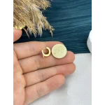 Renkli Kalpli Çelik Çocuk Küpesi