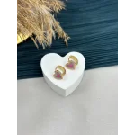 Renkli Kalpli Çelik Çocuk Küpesi