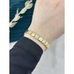 14K Taşlı Kare Geçişli XP Vip Bileklik (17+2 cm)