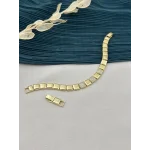 14K Taşlı Kare Geçişli XP Vip Bileklik (17+2 cm)