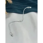 İthal Gümüş Baget Taşlı Suyolu Bileklik (17 cm)