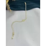 Gold Daire Detaylı Suyolu Bileklik (17 cm)