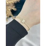 Gold Marka Detay Suyolu Bileklik Seri 2 (17 cm)
