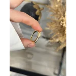 Taşlı Köşeli Form İthal Yüzük (Alttan Ayarlıdır)