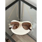 Doğal Yeşim Taşlı Çelik Gözlük Zinciri