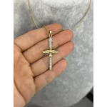 Çelik Elif-Anka Kuşu Kolye (40+5 cm)