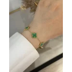 Çelik Marka Model Yeşil Yonca Bileklik