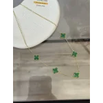 Çelik Marka Model Yeşil Yonca Kolye (40+5 cm)