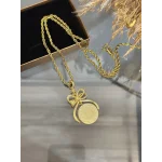 22 Ayar Zincirli Fiyonk Kolye (Yarım Altınlı-Çelik Zincir)