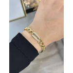 XP Gold Taşlı Kalsik Zincir Bileklik (17+2 cm)