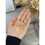 XP Gold Taşlı Çiçek Bileklik (17+2 cm)